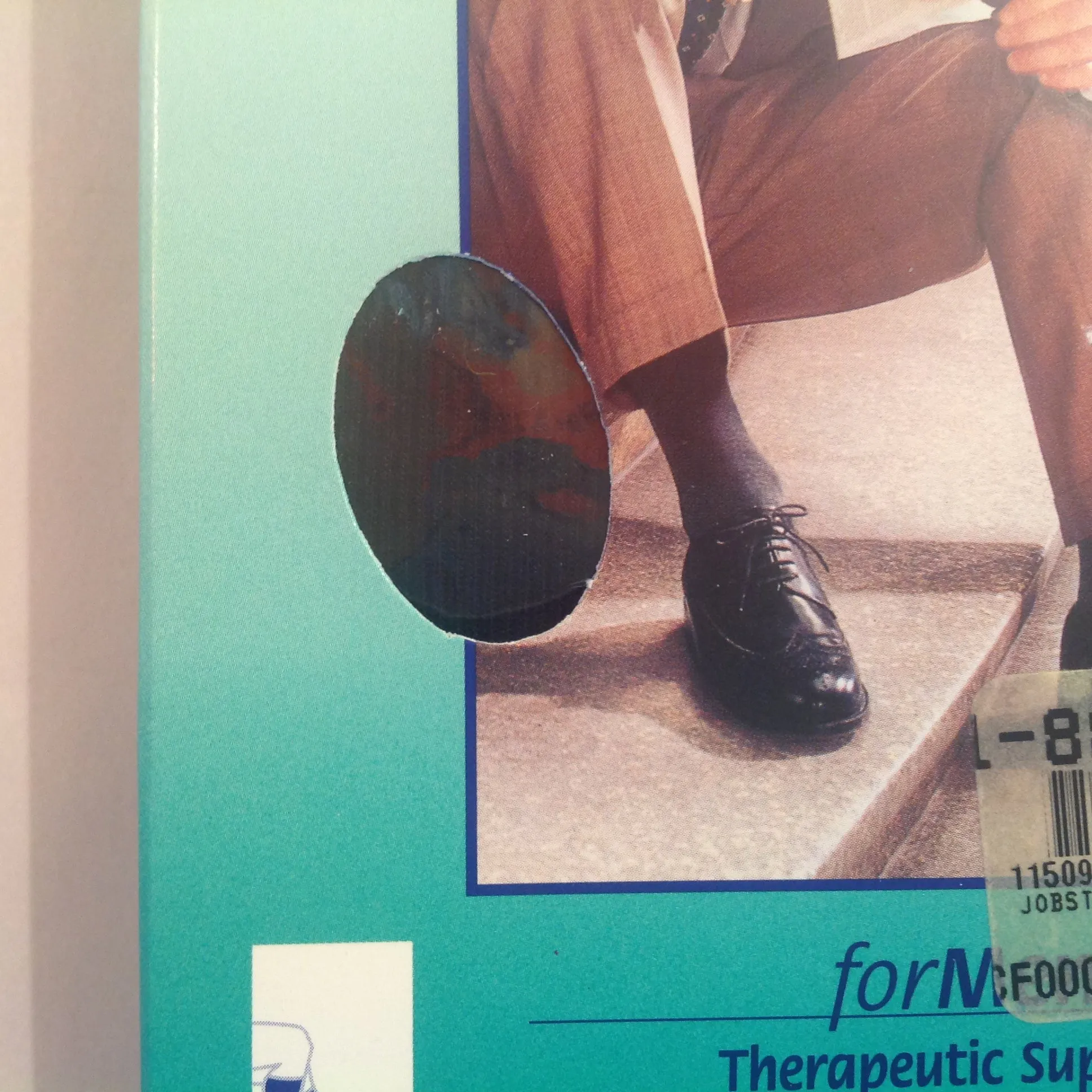 2007 NOS JOBST Men's Firm Compression 20-30 mmHg Large Black Knee CT Medical LegWear