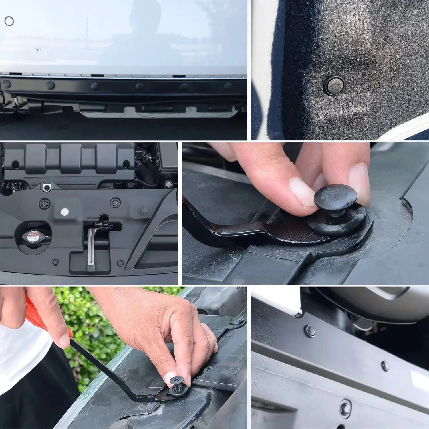 240 Pcs Hole 6.3mm 8mm 9mm 10mm Car Retainer Clips Fastener Remover Expansion Screws Replacement Kit Bumper Push Rivet Clips for GM Ford Toyota Honda Chrysler