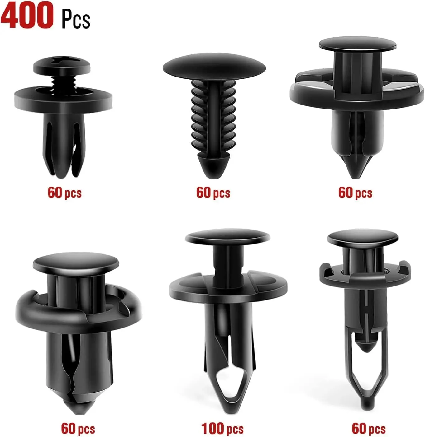 400 Pcs Hole 6mm 7mm 8mm 9mm 10mm Car Retainer Clips For GM Ford Toyota Honda Chrysler Nissan