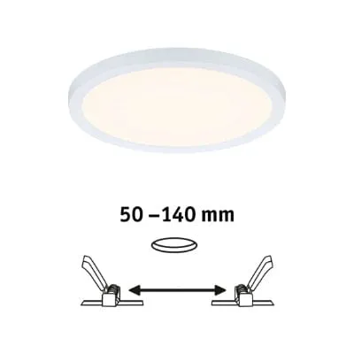 Areo VariFit Round LED Recessed Panel 175mm Warm White - White