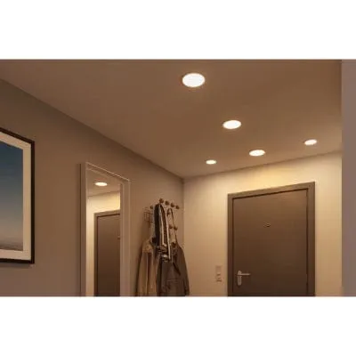 Areo VariFit Round LED Recessed Panel 230mm Warm White - Chrome