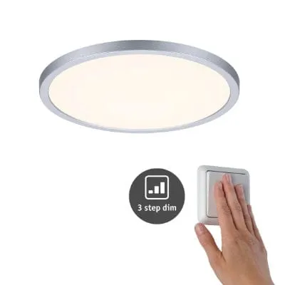 Areo VariFit Round LED Recessed Panel 230mm Warm White - Chrome