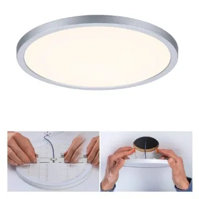Areo VariFit Round LED Recessed Panel 230mm Warm White - Chrome