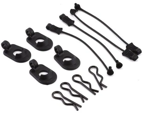 Arrma 1/5 Scale Black Body Clip Retainers (4) (ARA390294)