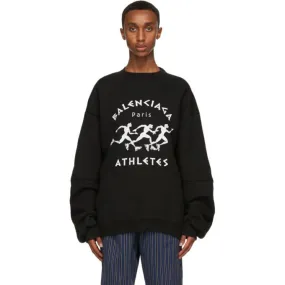 Balenciaga Black Marathon Sport Sweatshirt