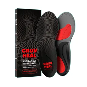 Cruvheal New Work Orthotic Insoles | Anti Fatigue Medium Arch Support Shoe Insert Men Women