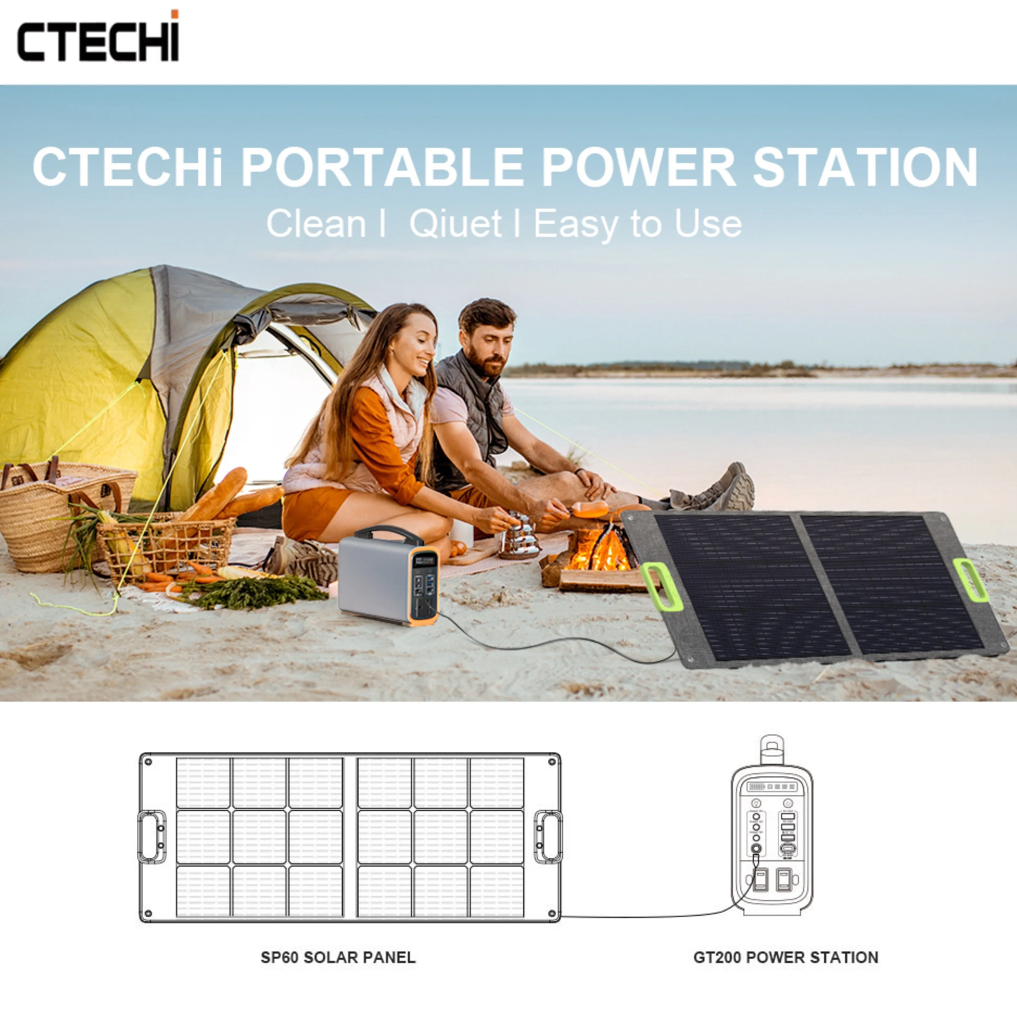 CTECHi 60W Folding Solar Panel