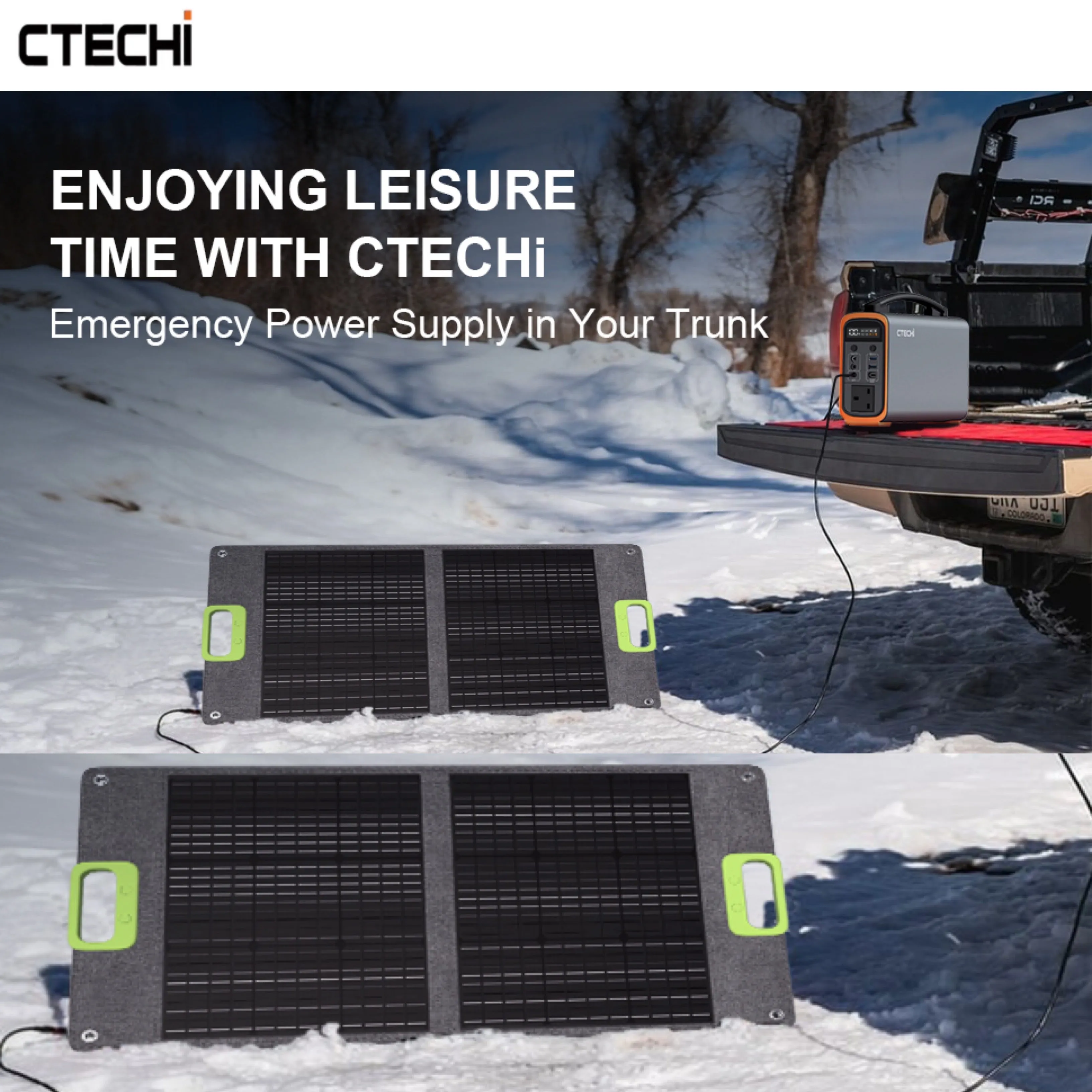 CTECHi 60W Folding Solar Panel