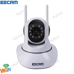 ESCAM G02 Pan/Tilt WiFi IP IR Camera HD 720P GK7102 1MP ONVIF Night Version Dual-Antenna 355° Pan 120° Tilt