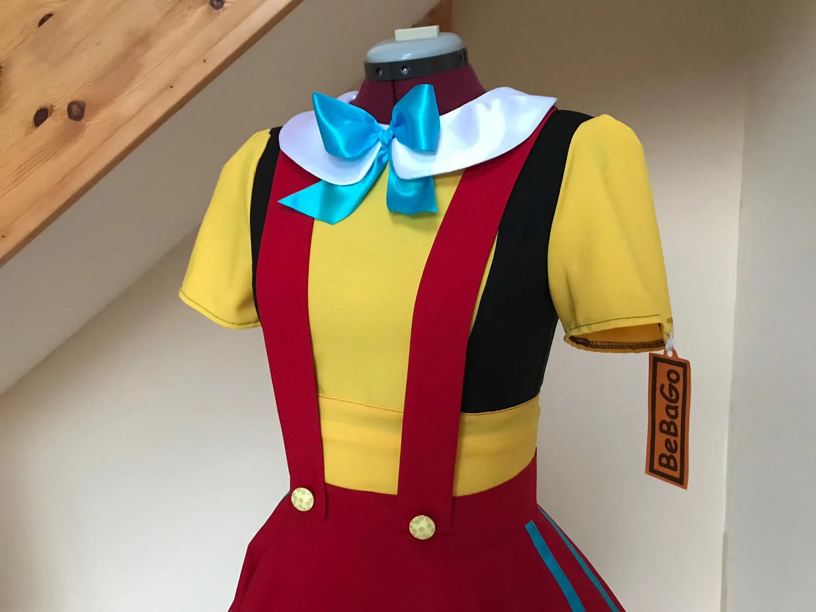 Female Pinocchio Costume Halloween Cosplay Dress Marathon Costume