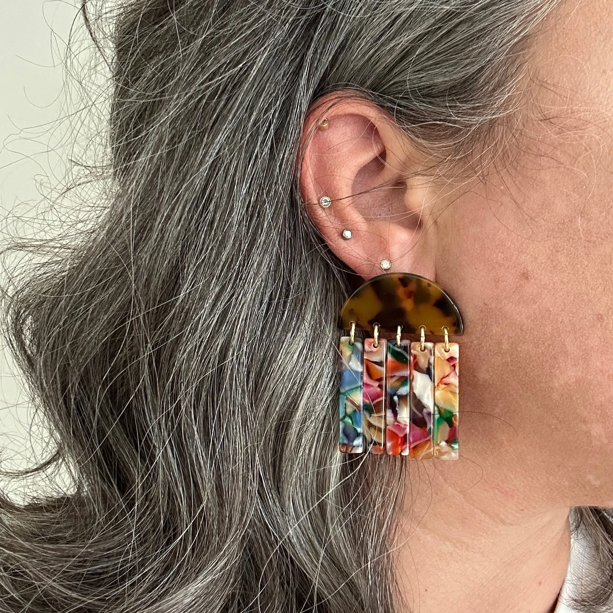 Fringe Earrings in High Energy