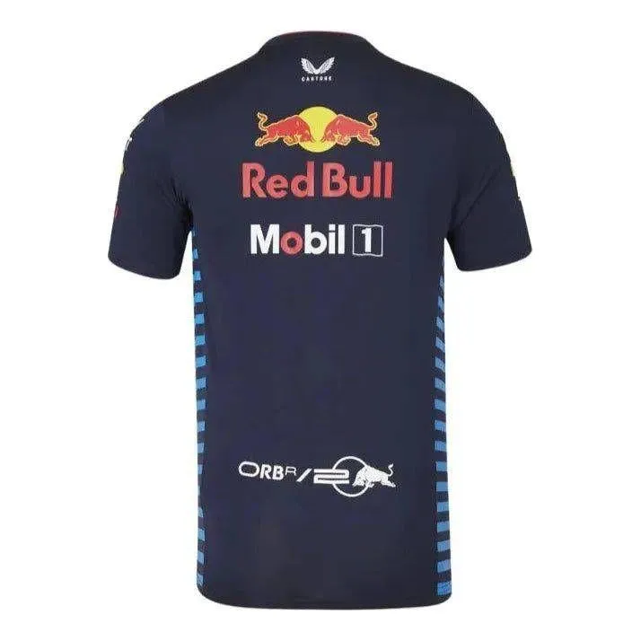 REDBULL MENS TEAM SET UP T-SHIRT BLUE NIGHT SKY 2024