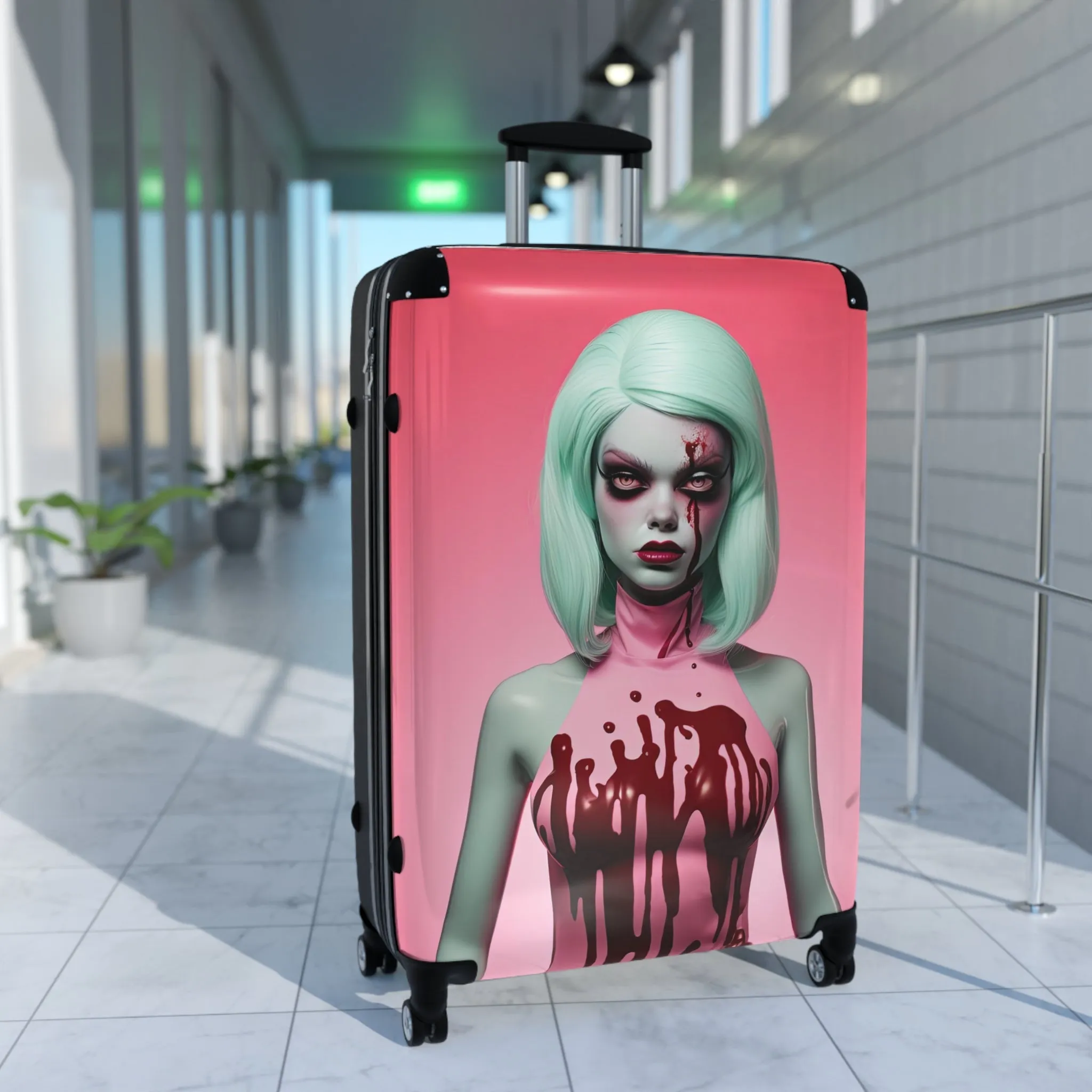 Scary Dead Doll Pop Surreal Travel Suitcase Luggage