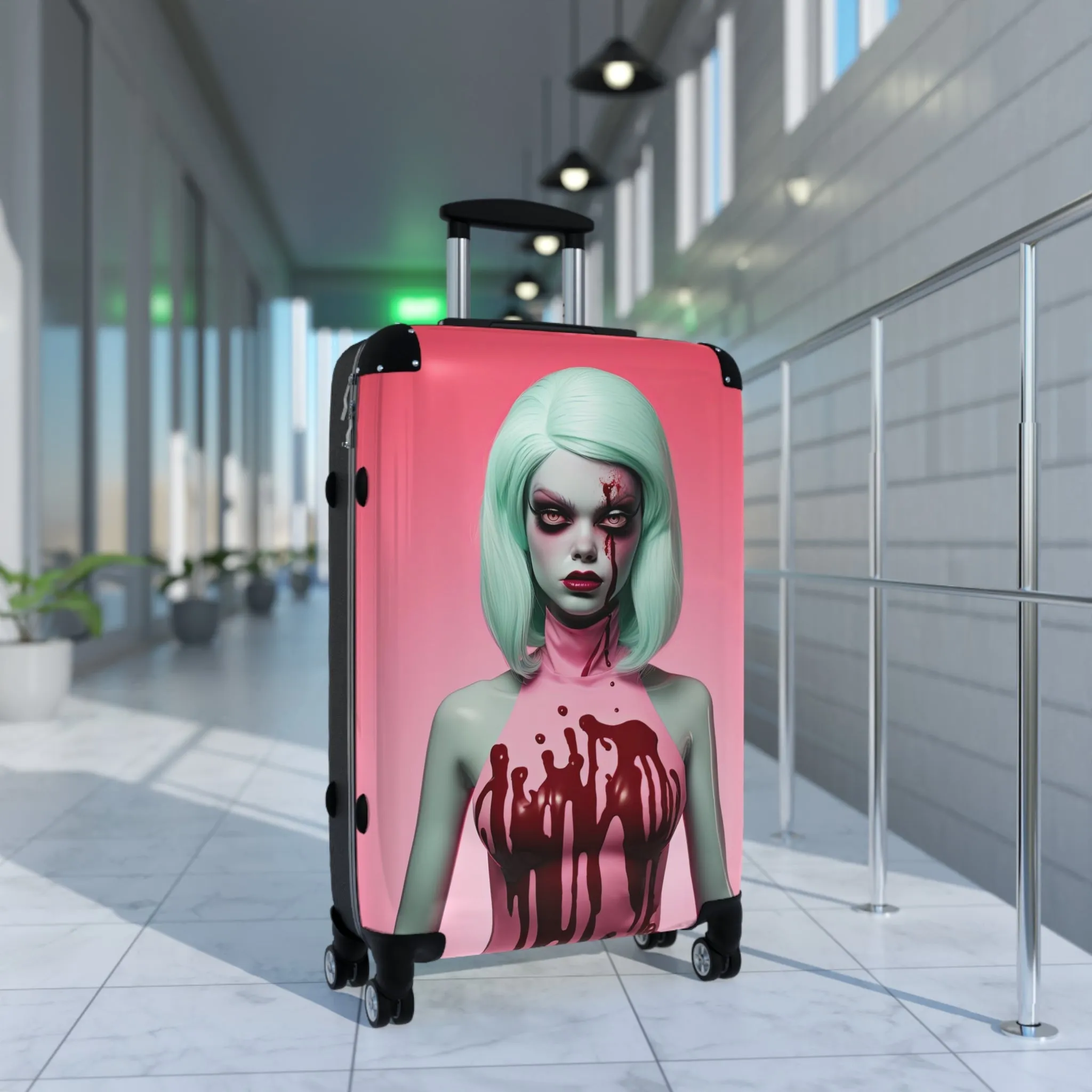 Scary Dead Doll Pop Surreal Travel Suitcase Luggage