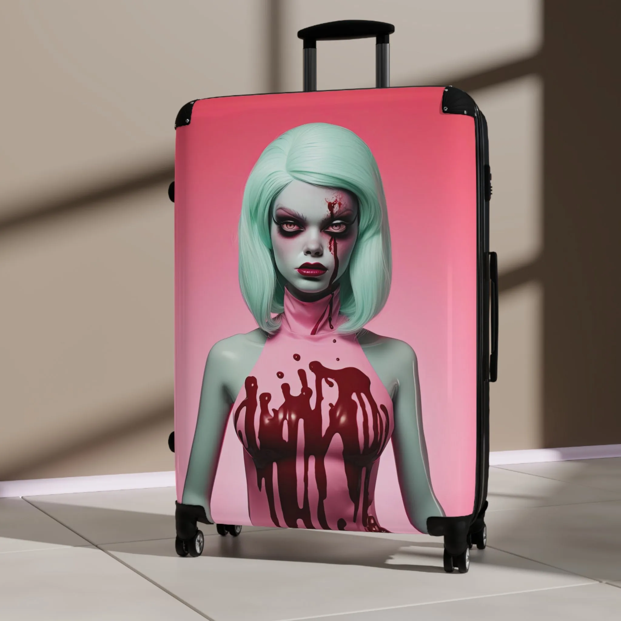 Scary Dead Doll Pop Surreal Travel Suitcase Luggage
