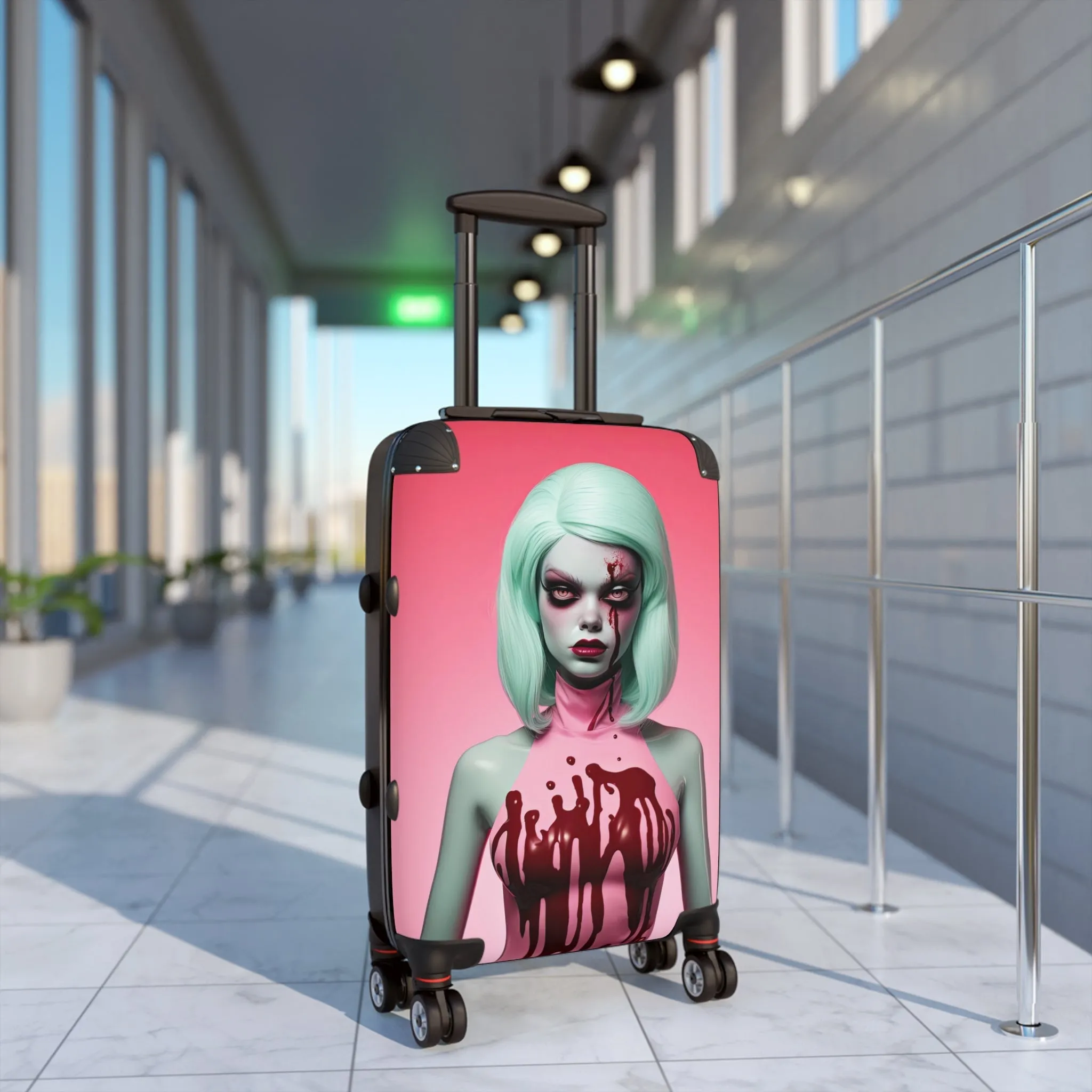 Scary Dead Doll Pop Surreal Travel Suitcase Luggage