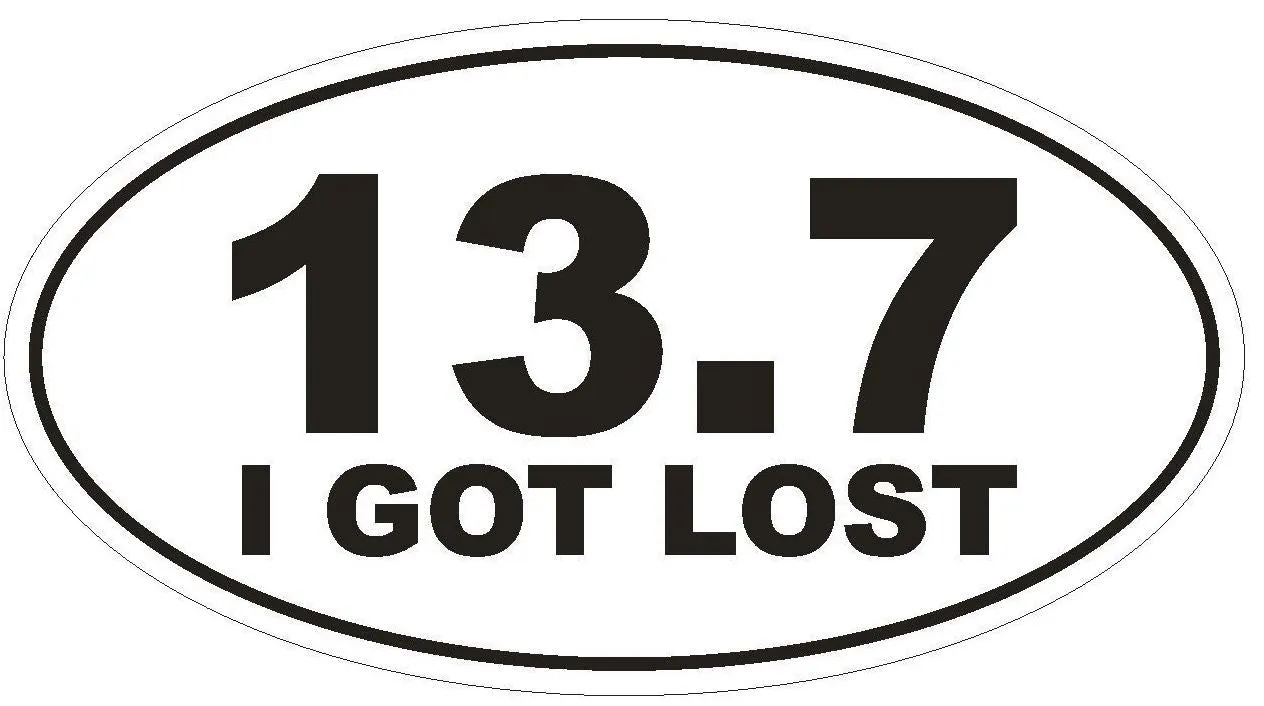 ST-D445 13.7 Marathon Runner Oval Bumper Sticker