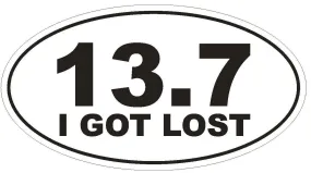 ST-D445 13.7 Marathon Runner Oval Bumper Sticker