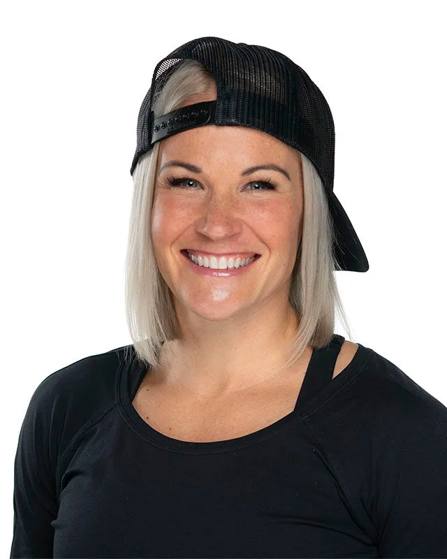 Ultra Snap Back Trucker Hat - Black/Black