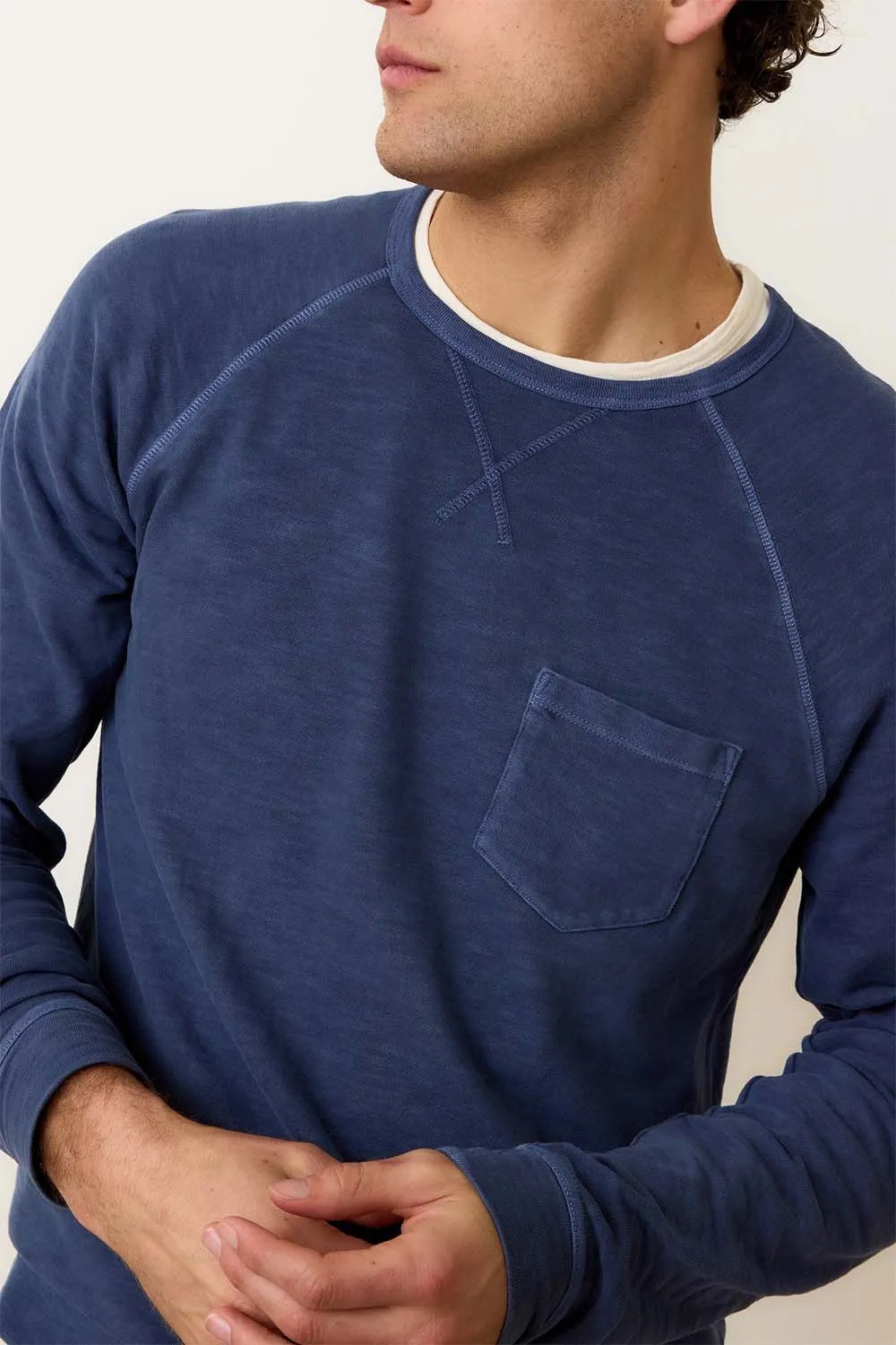 VINTAGE HEAVY SLUB RAGLAN Mood Indigo